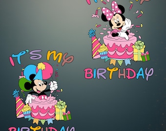 Mickey and Minnie Birthday PNG Clipart Bundle (Digital Download)
