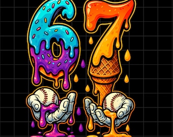 Ice Cream 67 Meme PNG, Gen Z Alpha Trend (Digital Download)