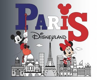Paris Disneyland Family Vacation PNG, Mouse and Friends (Digital Download)