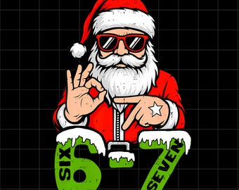 Papai Noel diz Seis Sete Natal PNG, Natal Moderno, 67, Download Digital