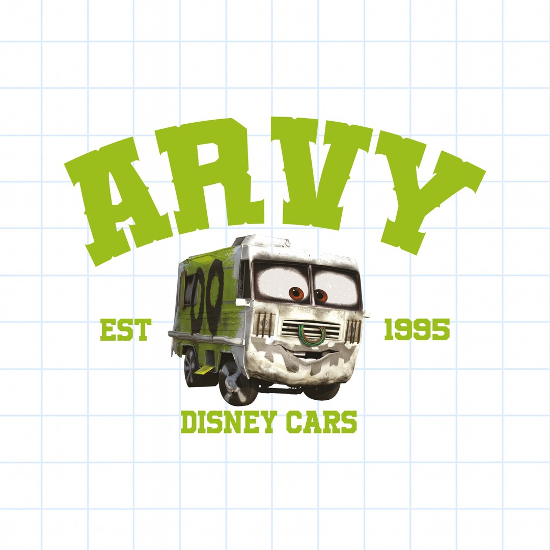 Disney Pixar Cars Arvy PNG • RV Camper Clipart • Vintage 1995 ...