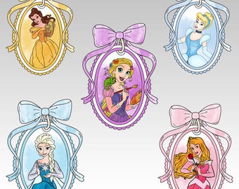 Prinzessin Bow Png-Bundle, Familienausflug, kokette Karikatur (Digitaler Download)