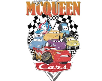 Retro McQueen PNG: Cars Sublimation Design (Digital Download)
