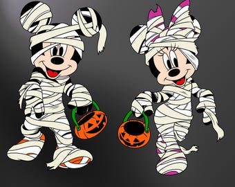 Mickey Minnie Halloween Png, Mummy Costume, Disneyland (Digital Download)