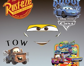 Cars PNG Bundle, Mater Tow Truck png,, Lightning McQueen Clipart Set