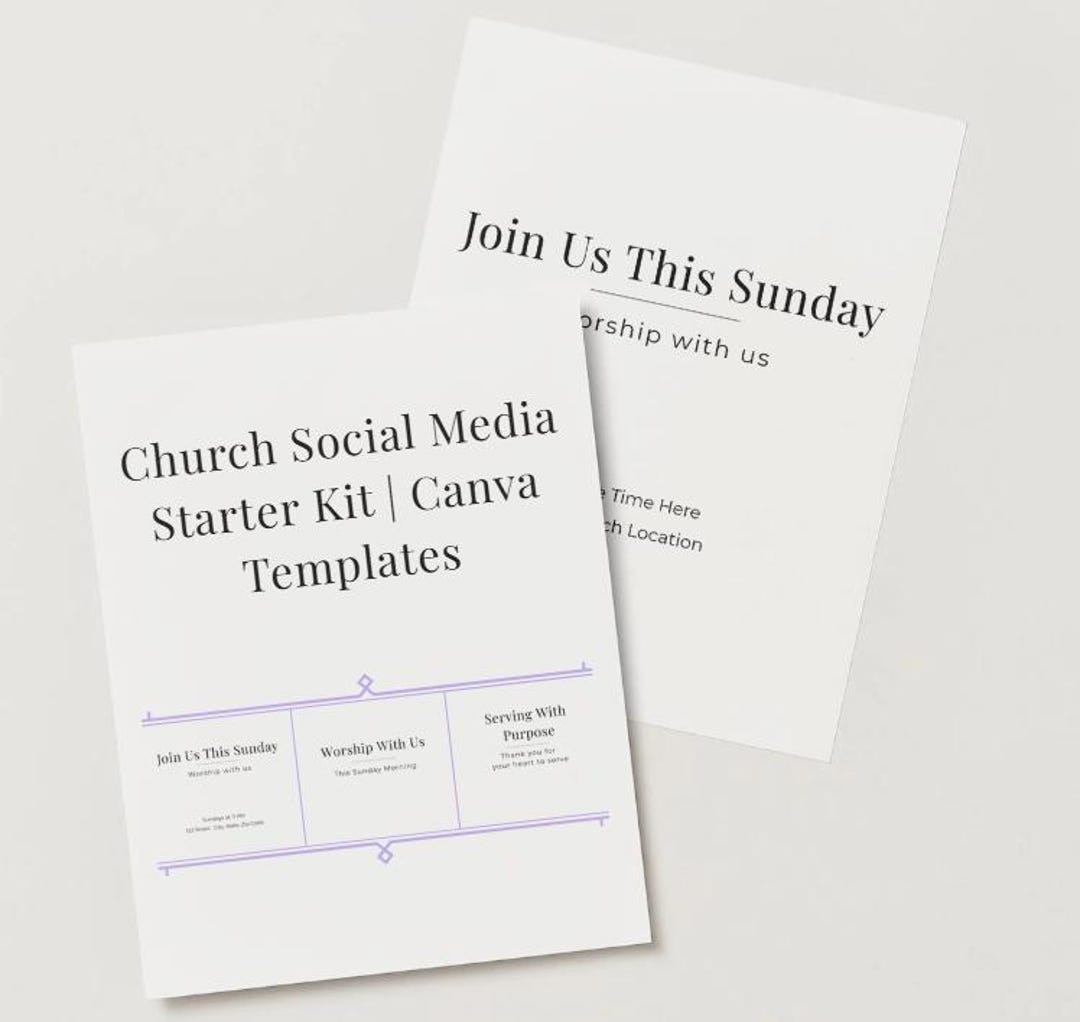 Church Social Media Starter Kit | Canva Templates for Churches ...