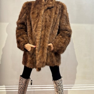 Vintage 50s Mink Fur Coat