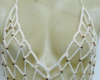 Crochet Embellished Flared Jumpsuit