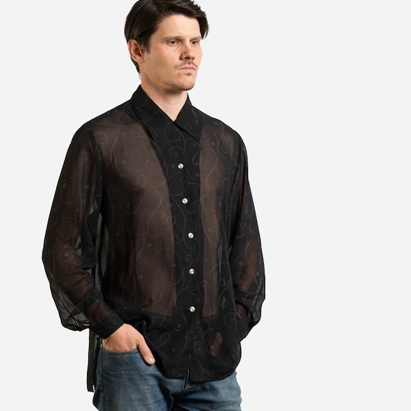 Mens Sheer Shirt Etsy