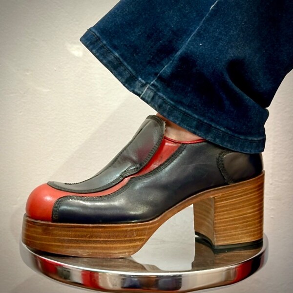 mens silver platform shoes