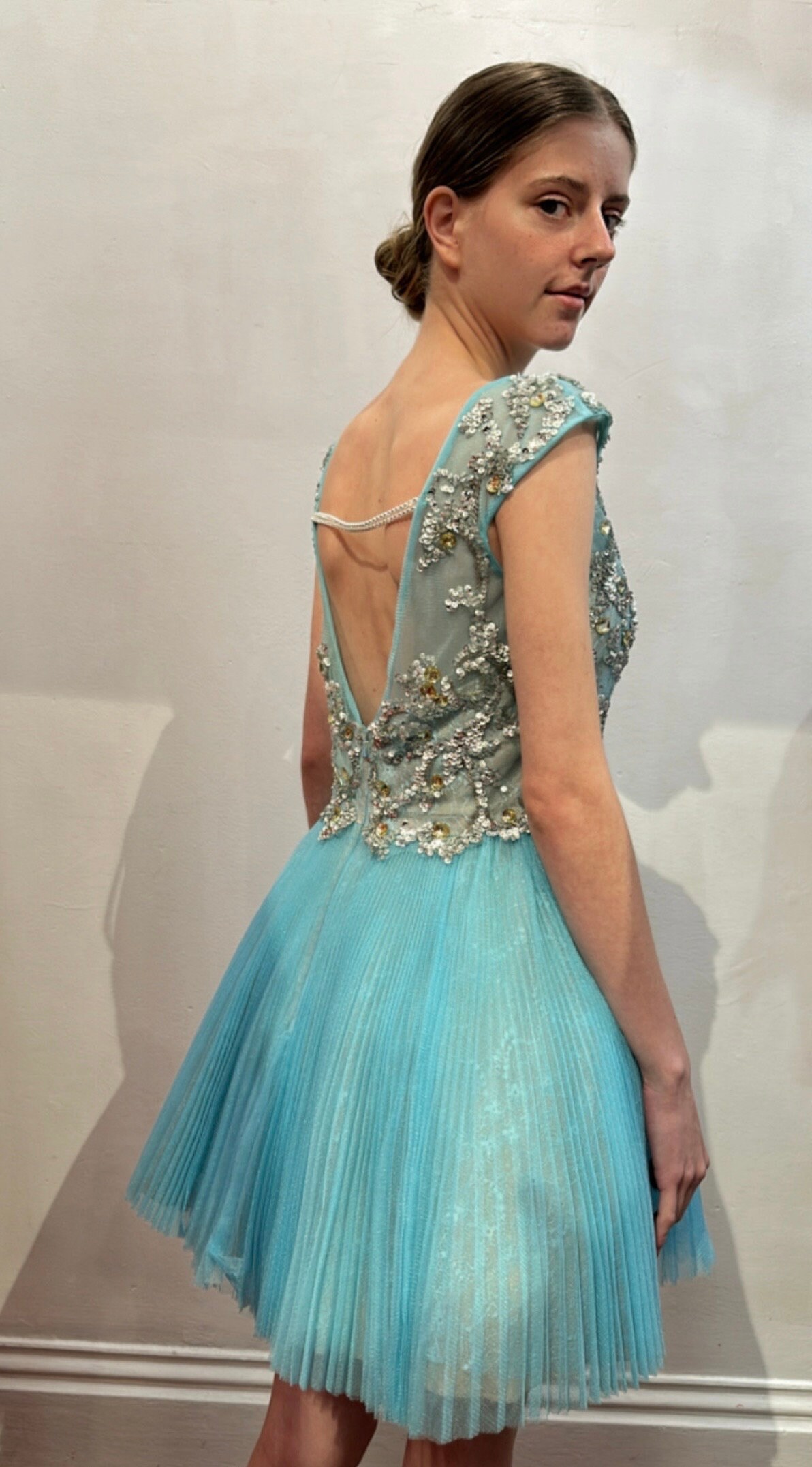 ballerina formal dress Double Straps Applique A-Line Prom Dress with 3D Floral – FancyVestido main image 0