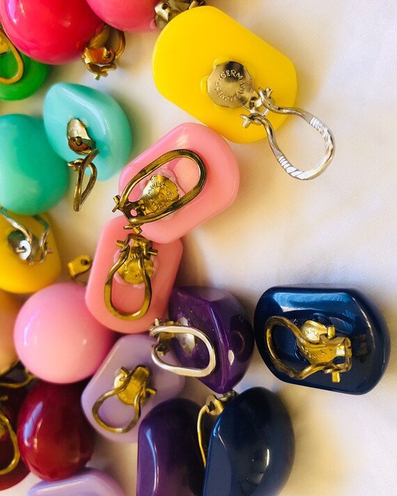 Boucles d'oreilles clip lucite - Canada