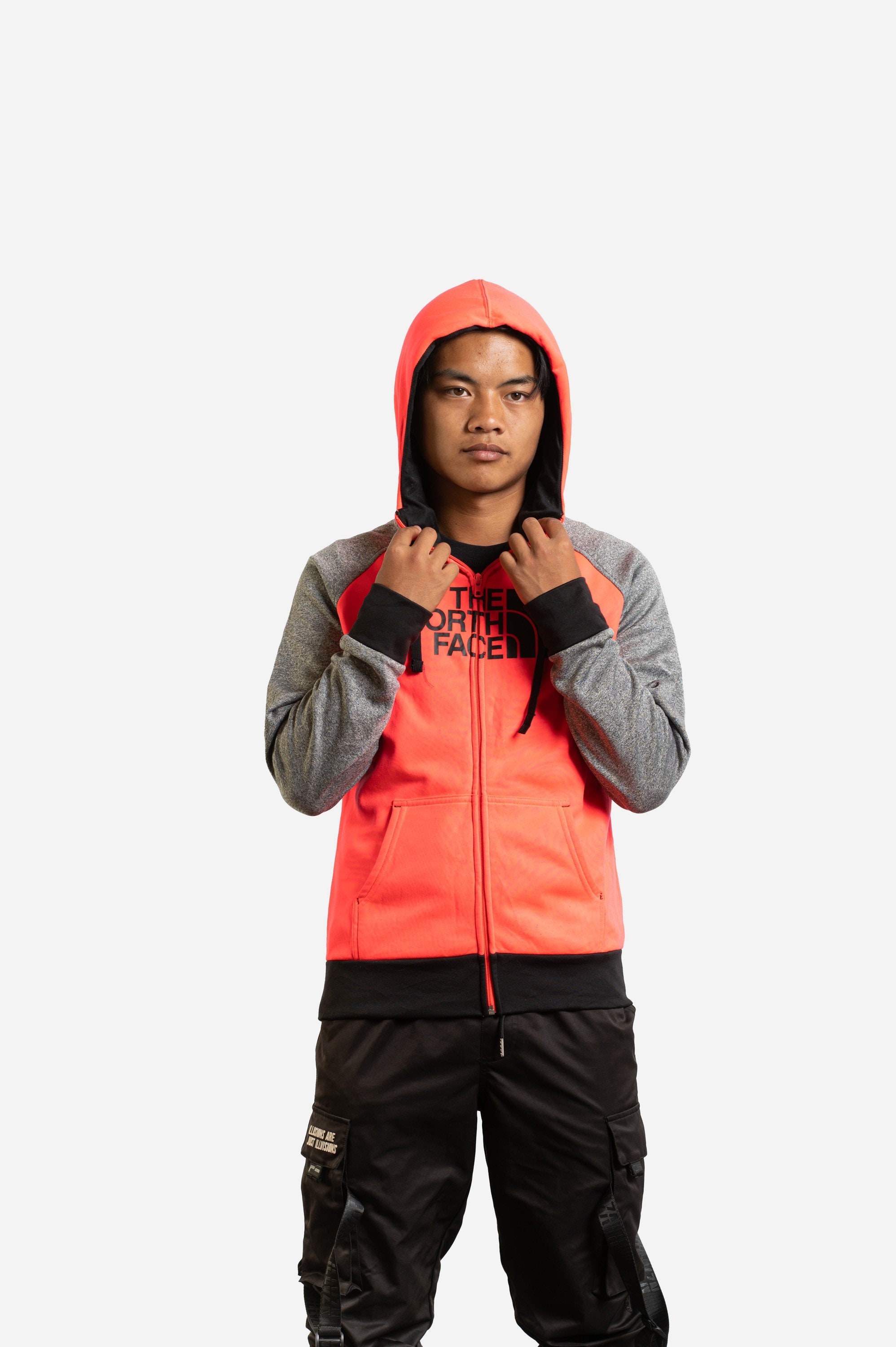 90s the North Face Neon Orange Zip Hoodie - Etsy Canada