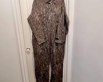 Tuta mimetica Vintage Walls Tree Bark / Tuta da caccia boschiva / Tuta da lavoro oversize / Unisex