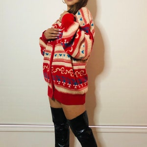 Vintage multicolour knitted cardigan