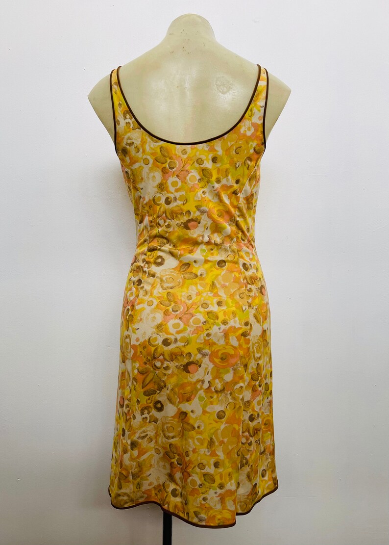 1930s Vintage Slip Autumn Floral Printed Chemise image 7