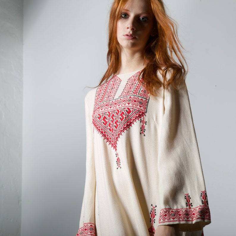 Rare 70s Moroccan Embroidered Dress image 3