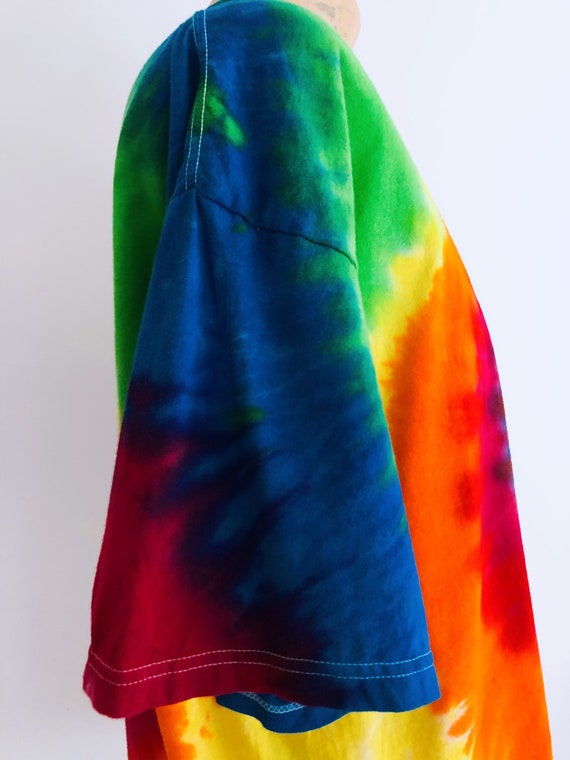 Guitar print rainbow tie-dye T-shirt - image 8