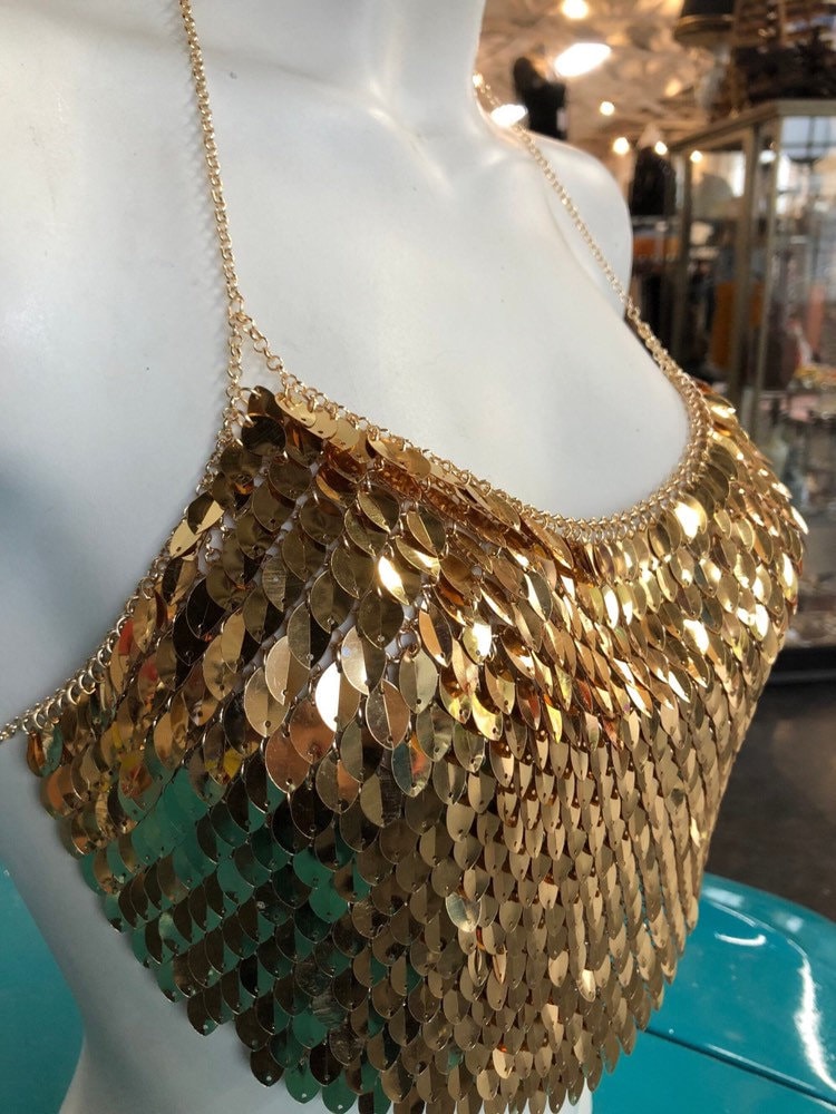 gold sparkly bralette