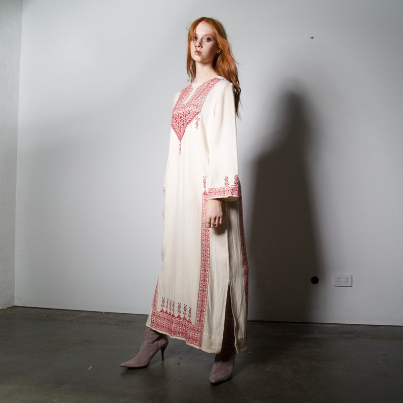 Rare 70s Moroccan Embroidered Dress image 7