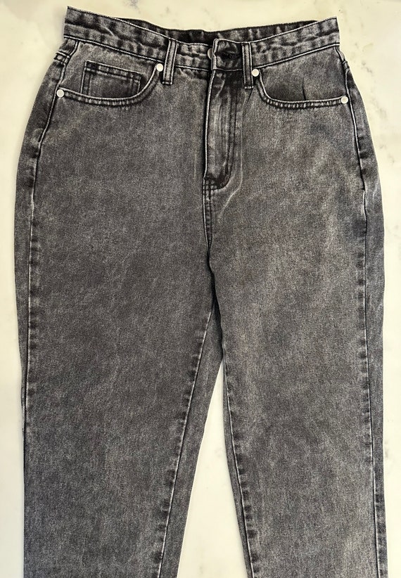 90's Stone Black High Waisted Denim Jeans - Etsy