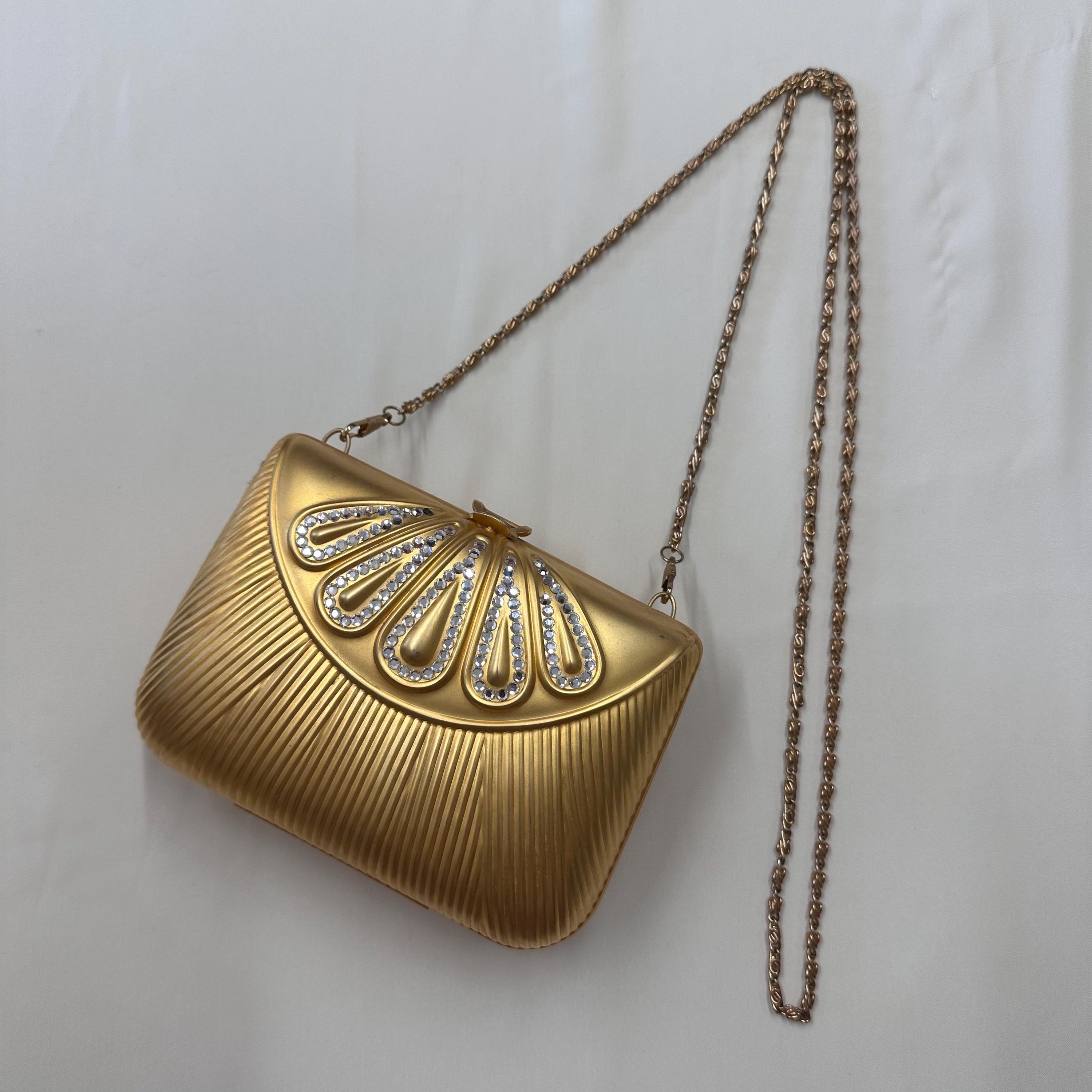 Vintage shimmering mtallic pillbox hat and gold evening bag Vintage Sears Roebuck And Co. Millinery Union Made Yellow  main image 2