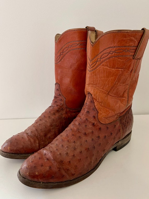 ostrich roper boots