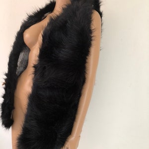 Black Faux Fur Vest - Etsy Australia 