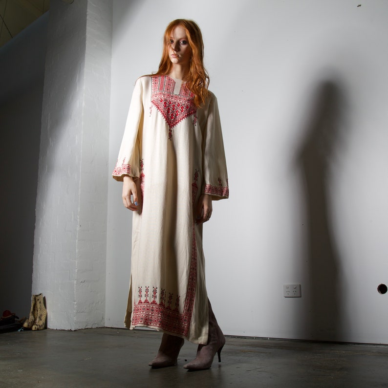 Rare 70s Moroccan Embroidered Dress image 5