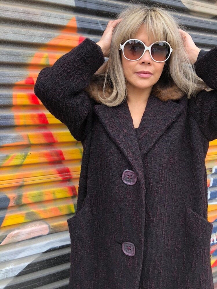 Aubergine wool coat 2025