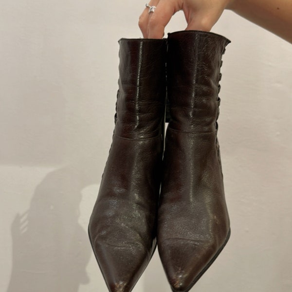 Bottines marron foncé vintage