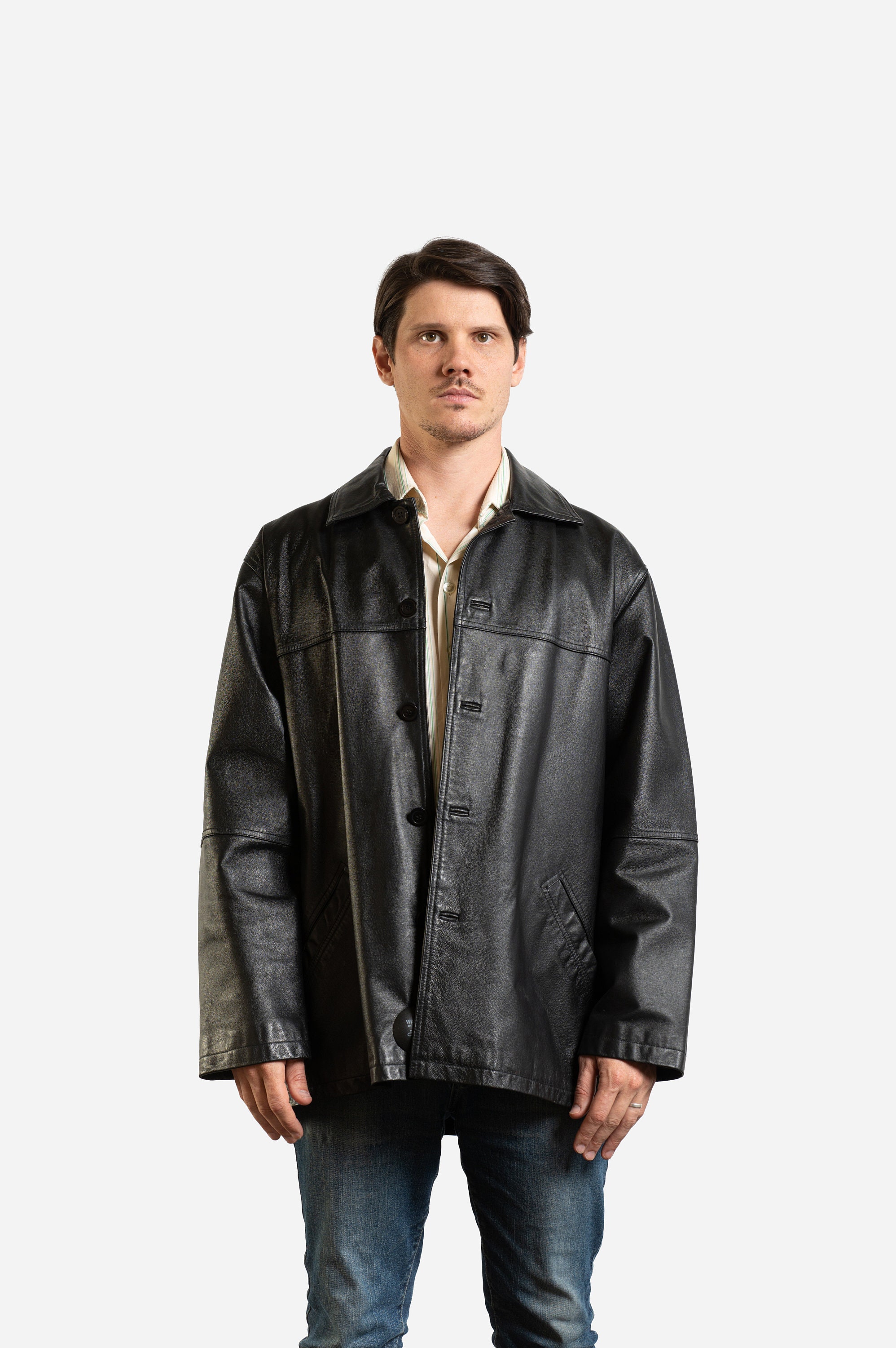 Long Leather Coach Jacket - Men - Ready-to-Wear