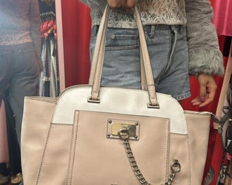 Y2K Pink White Guess Tote Bag
