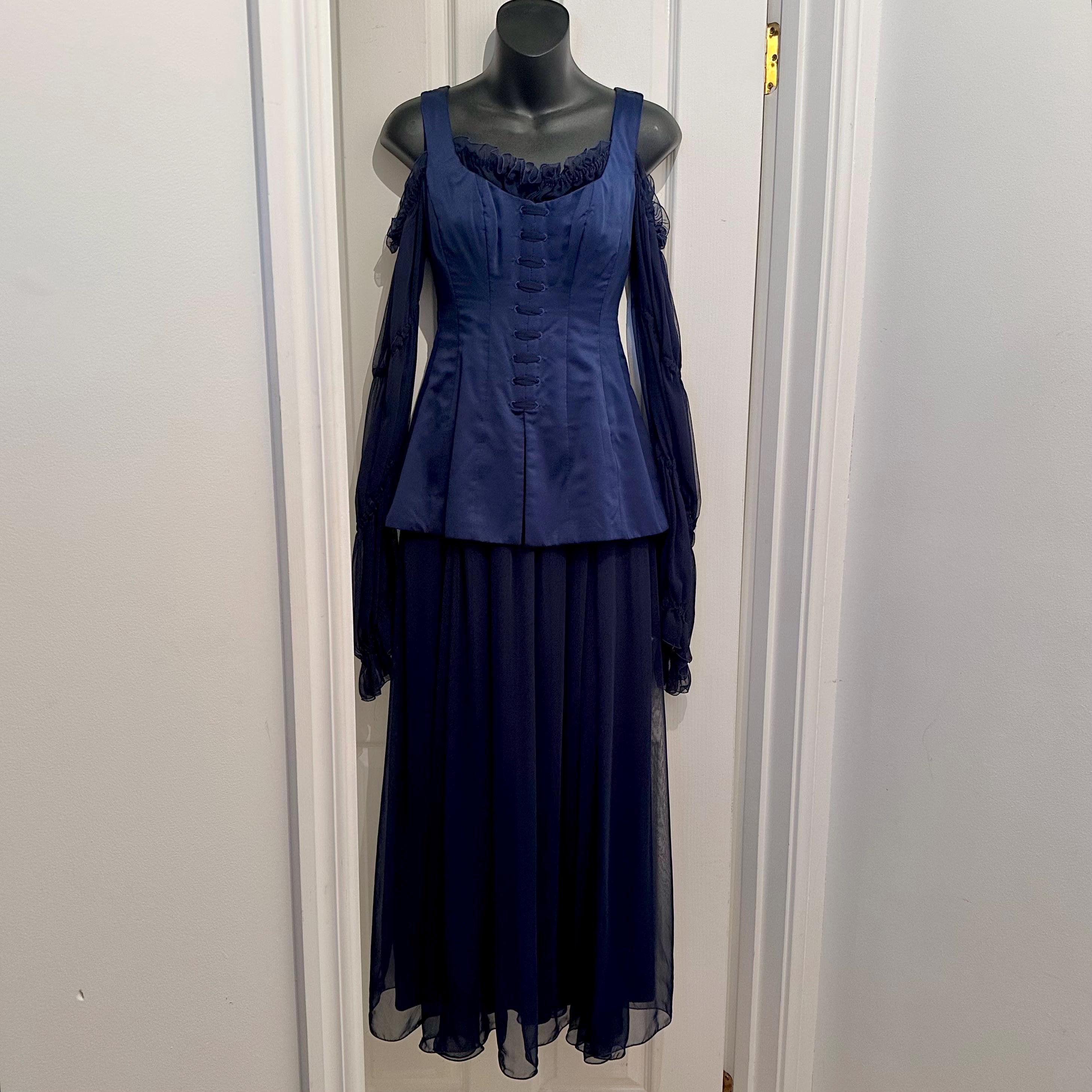 Navy Blue Peplum Dress - Etsy