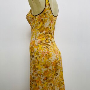 1930s Vintage Slip Autumn Floral Printed Chemise image 3