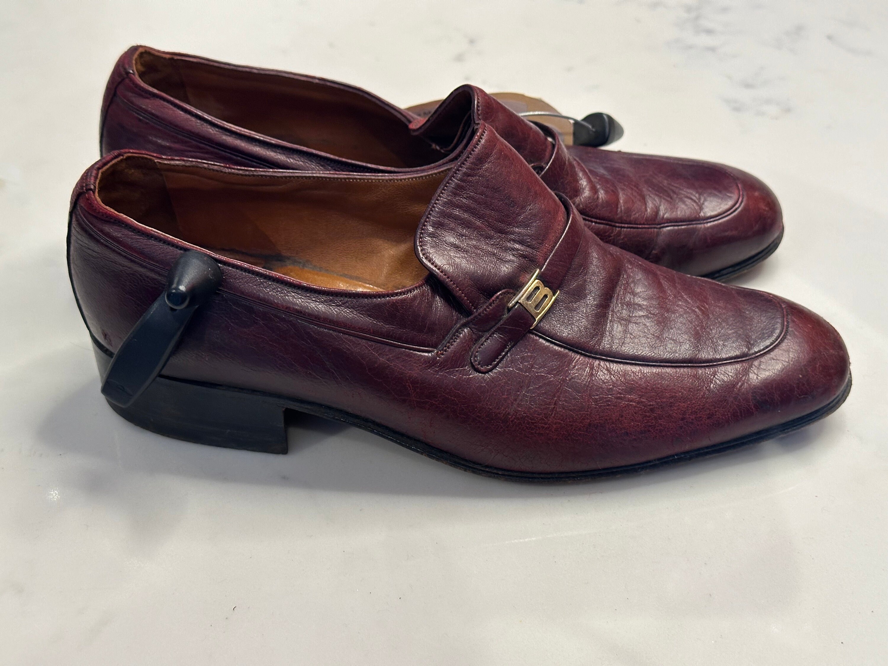 Bally Tan and Burgundy Men\'s Loafers Bally Men main image 2