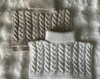 Cuello suave de invierno - Patrón de tejido inglés