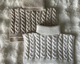 Cuello suave de invierno - Norsk strikkeoppskrift