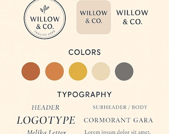 Plantilla de kit de marca de Canva: logotipo, fuentes y paleta de colores para startups