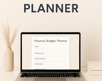 Planificador de presupuesto financiero / Plantilla imprimible de presupuesto mensual y anual / Organizador digital de finanzas fácil de usar
