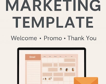 Plantilla de marketing por correo electrónico / Campañas editables de Canva para pequeñas empresas / Correos electrónicos de bienvenida, promoción y agradecimiento