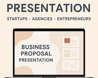 Plantilla de presentación de propuesta empresarial moderna editable en Canva para startups, agencias y emprendedores.