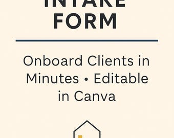 Formulario de admisión de clientes de coaching / Plantilla editable de Canva / Cuestionario de incorporación para coaches