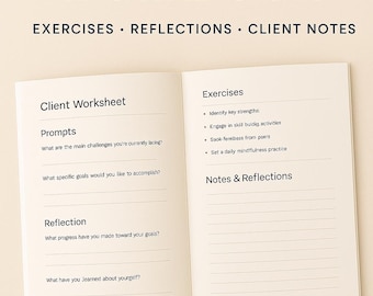 Manual de coaching editable / Plantilla de Canva / Guía de ejercicios y reflexión para coaches
