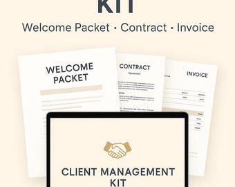Canva Client Management Kit: Welcome Packet, Contract & Invoice Templates