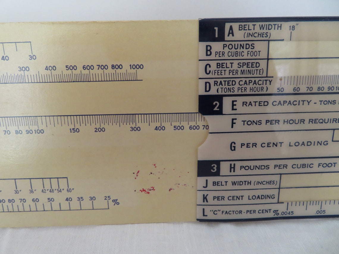 Conveyor Belt Horsepower Calculator Midcentury Industrial Etsy