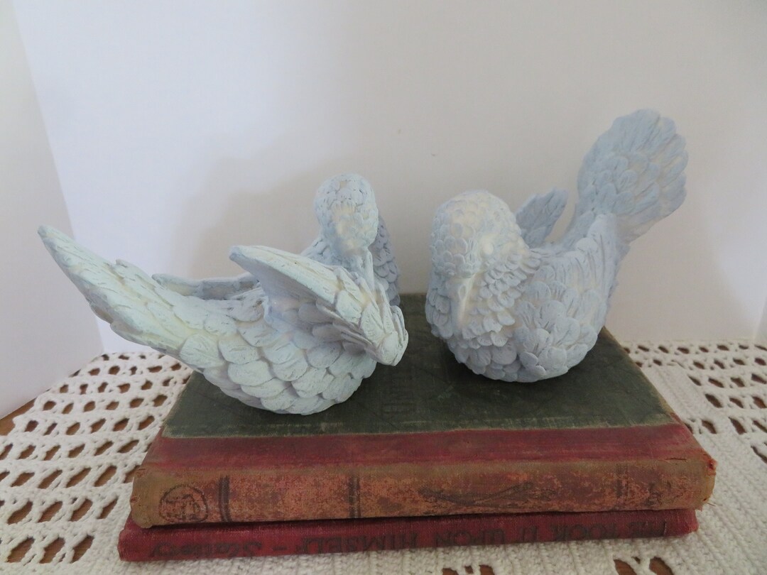 Upcycled Pair of Vintage Alabaster Doves or Love Birds Made Etsy
