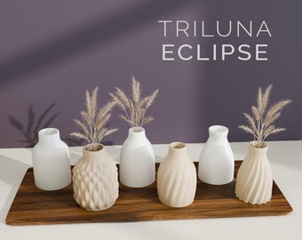 6 Mini Vases STL Set | 3D Print Files | TRILUNA Eclipse