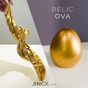 Twisty Fidget Egg STL | Fidget 3D Print | Satisfying Desk Toy | 3D Druck Datei | RELIC OVA