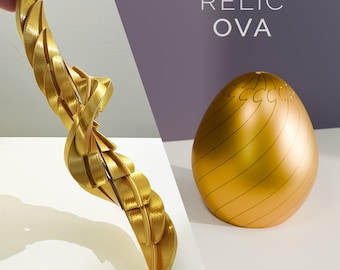 Large Twisty Fidget Egg STL | Fidget 3D Print | Satisfying Desk Toy | 3D printing file | RELIC OVA
